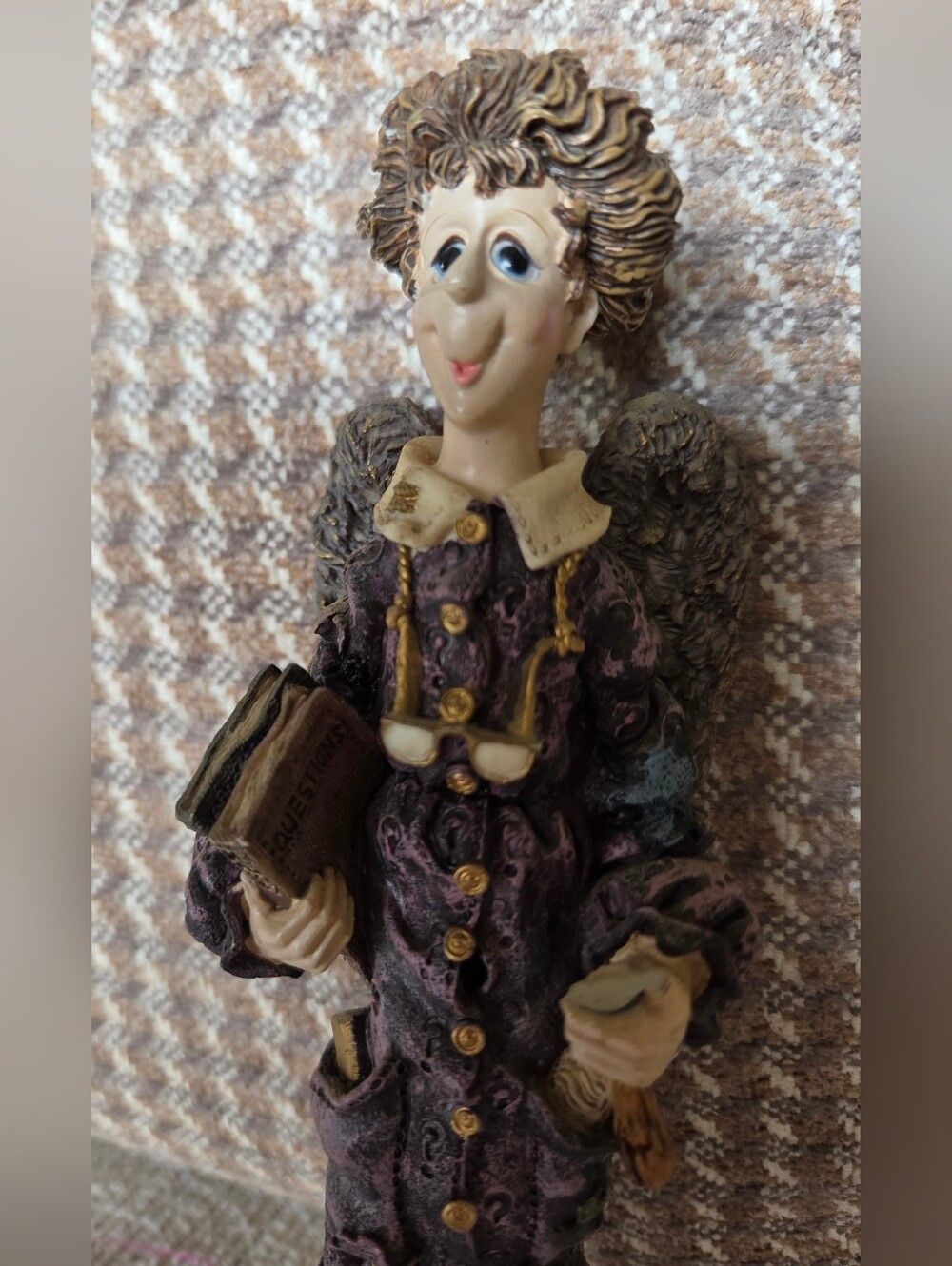 Vintage 1997 Boyds Bears Folkstone Ms. Patience Angel of Teachers Figurine